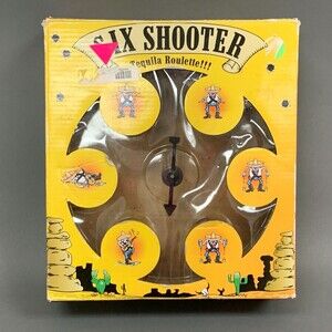 Six Shooter Tequila Roulette! Drinking Party Game Mexican Cowboy Shots Glasses